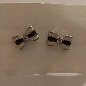 Diamond Bow Earrings